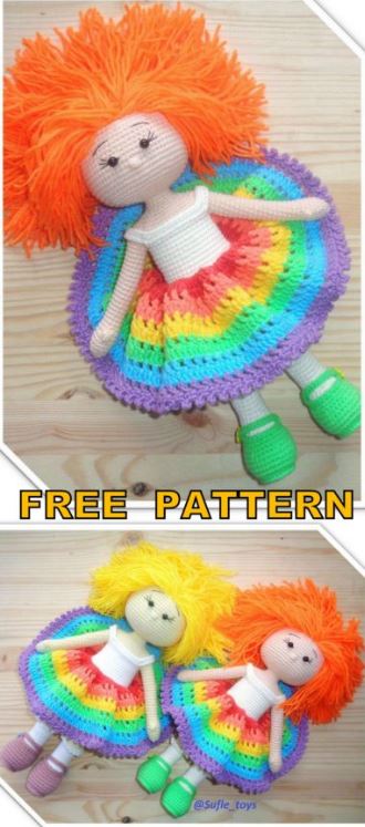 Amigurumi Rainbow Girl Doll Free Pattern – Amigurumi Free Pattern